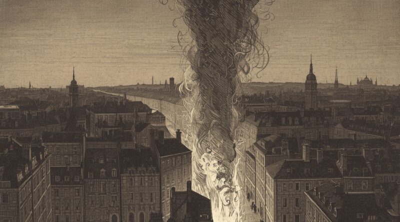 Great Fire of London 1666 illustration